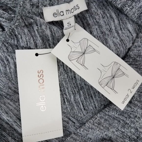 NEW Ella Moss Anthropologie S Ava knit top Wear 2 ways - on & off shoulder $70 - Picture 7 of 8